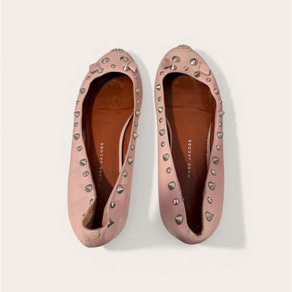 Marc Jacobs Blush Studded Flats - Picture 2 of 3